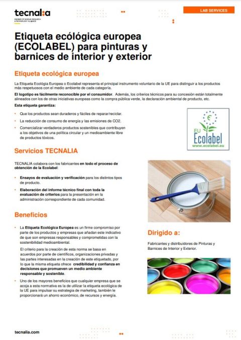 miniatura del catalogo ECOLABEL de TECNALIA