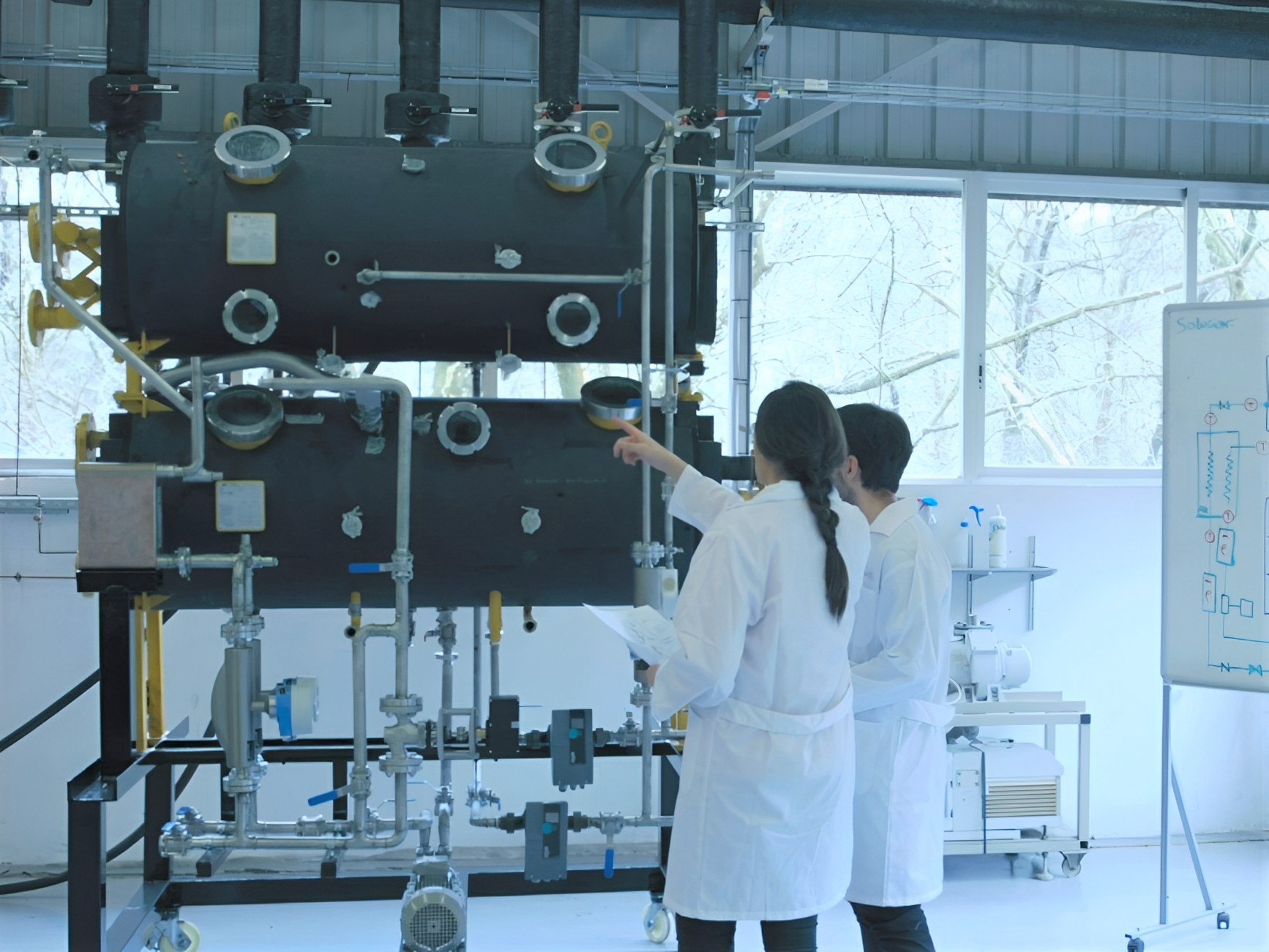 Bomba de calor en el laboratorio de TECNALIA,