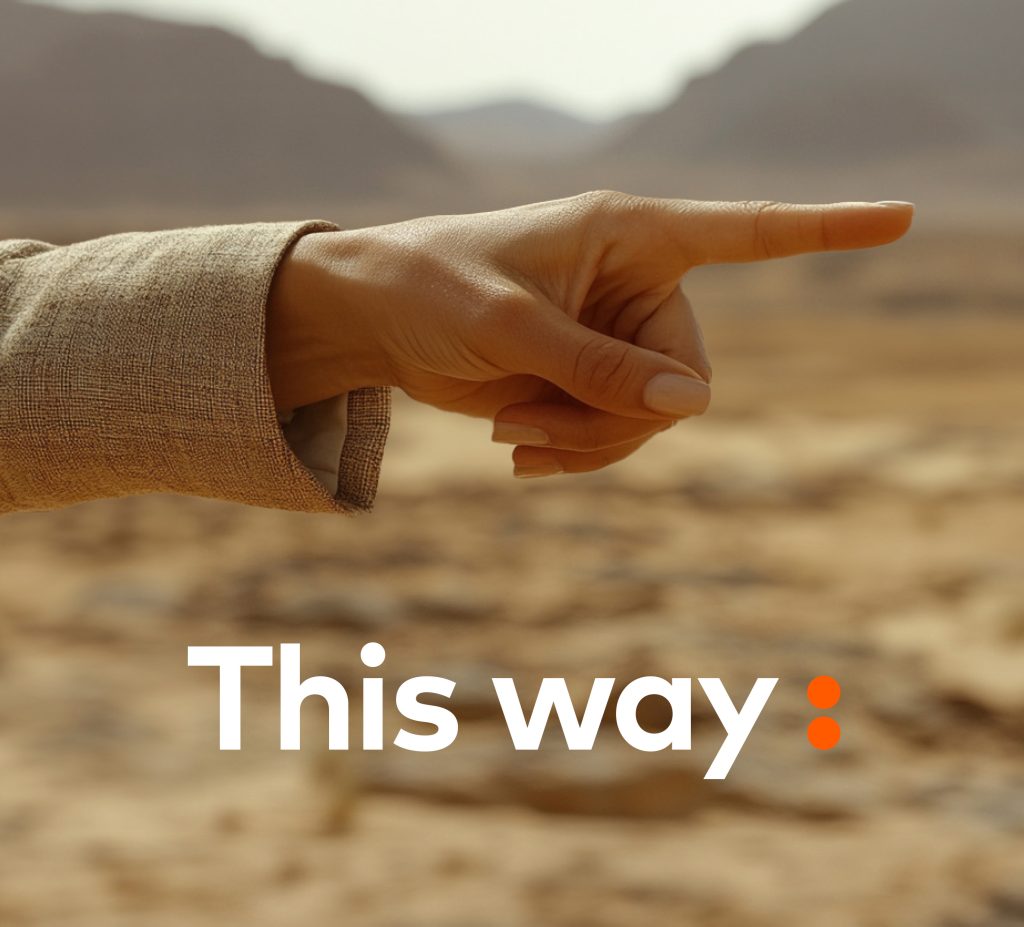 When the route is not clear: IT'S THIS WAY