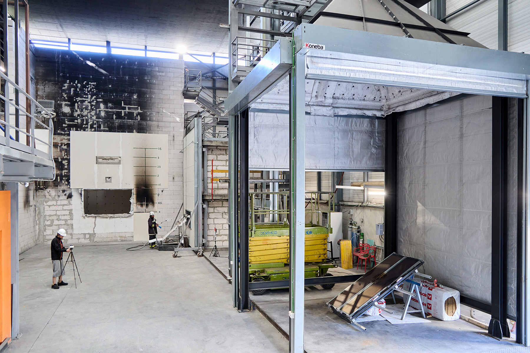 Nueva imagen del laboratorio para evaluación de incendio en baterías Li-Ion