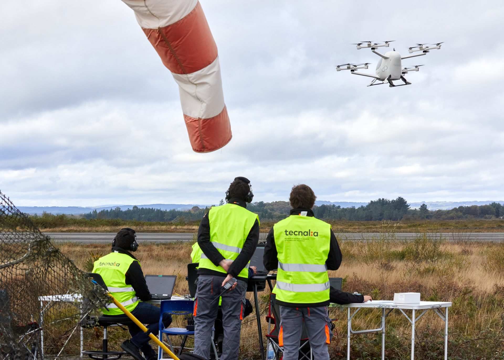 imagen de pruebas del aerotaxi de tecnalia