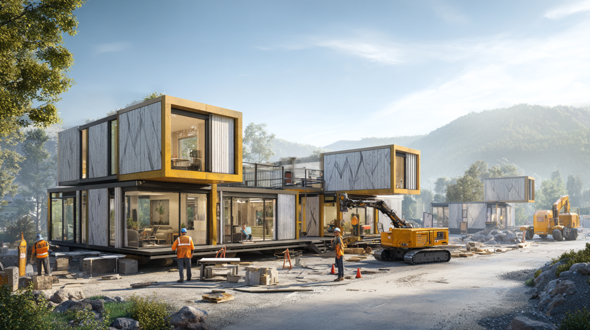 Módulos de construcción de edifcios inteligentes mediante smart construction